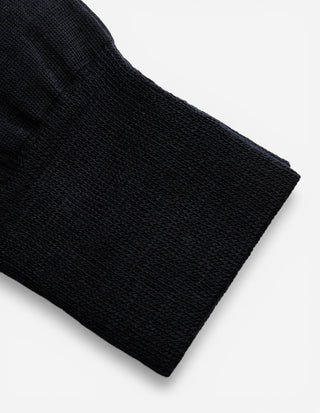 Dressade Knästrumpor Merinoull Navy