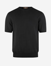 T-shirt Finstickad Bomull Svart