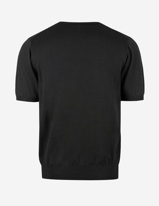 T-shirt Finstickad Bomull Svart
