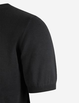 T-shirt Finstickad Bomull Svart