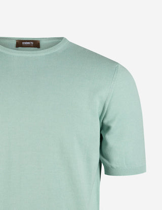 T-shirt Finstickad Bomull Grön