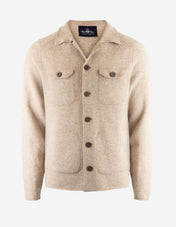 Ferndale Stickad Overshirt Ull Beige