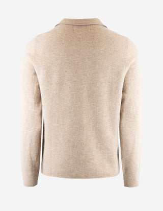 Ferndale Stickad Overshirt Ull Beige