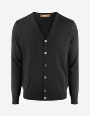 Cardigan Merinoull Svart