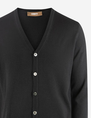 Cardigan Merinoull Svart
