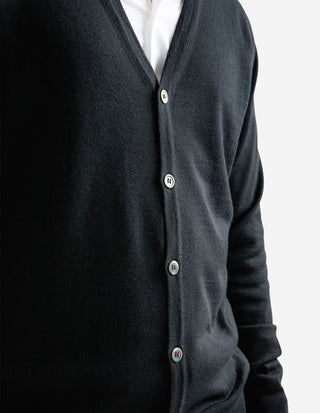 Cardigan Merinoull Svart