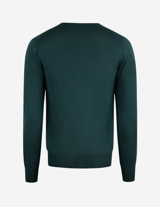 Cardigan Merinoull Mörkgrön
