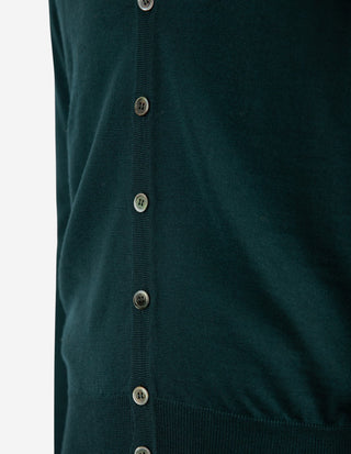 Cardigan Merinoull Mörkgrön