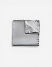 Pocket Square Silk Silver Grey