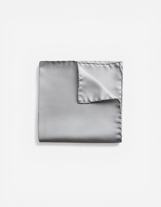 Pocket Square Silk Silver Grey
