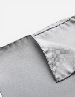 Pocket Square Silk Silver Grey