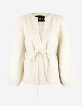 Fredrikke Cardigan Mohair Vit