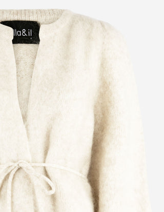 Fredrikke Cardigan Mohair Vit