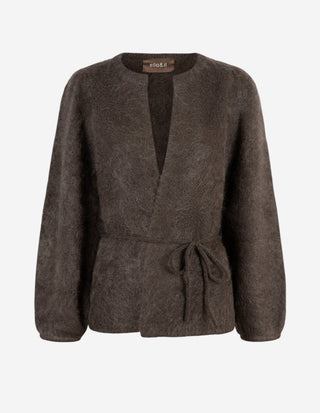 Fredrikke Cardigan Mohair Mörkbrun