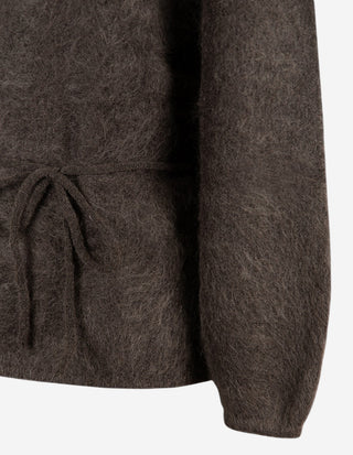 Fredrikke Cardigan Mohair Mörkbrun