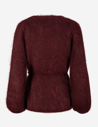 Fredrikke Cardigan Mohair Burgundy