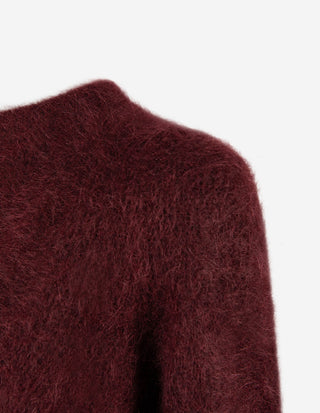 Fredrikke Cardigan Mohair Burgundy
