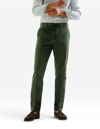 Chinos Regular Fit Bomullscanvas Olivgrön