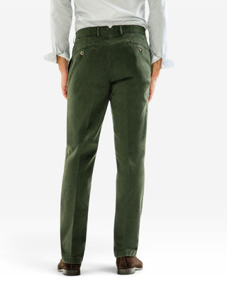 Chinos Regular Fit Bomullscanvas Olivgrön