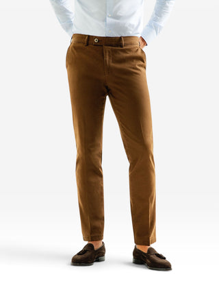 Chinos Regular Fit Bomullscanvas Rostbrun