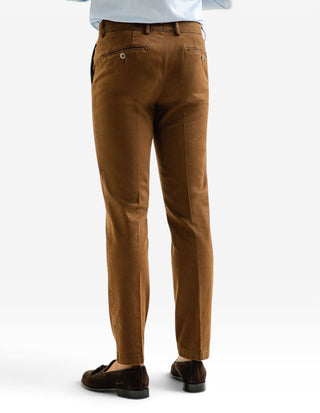 Chinos Regular Fit Bomullscanvas Rostbrun