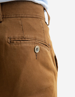 Chinos Regular Fit Bomullscanvas Rostbrun