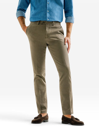 Chinos Regular Fit Bomullscanvas Brun