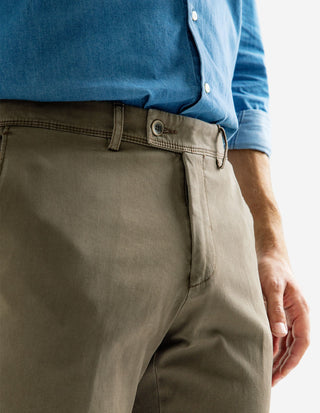 Chinos Regular Fit Bomullscanvas Brun
