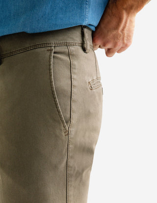 Chinos Regular Fit Bomullscanvas Brun