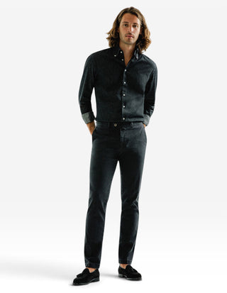 Chinos Regular Fit Bomullscanvas Svart