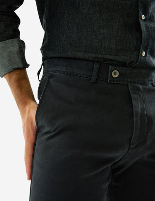 Chinos Regular Fit Bomullscanvas Svart