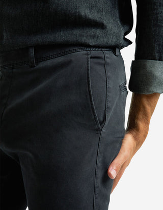Chinos Regular Fit Bomullscanvas Svart