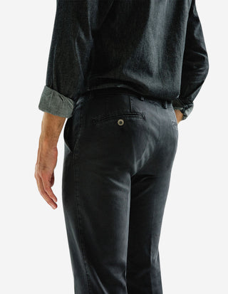 Chinos Regular Fit Bomullscanvas Svart