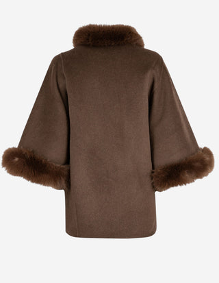 Damini Cape Ull Mörkbrun