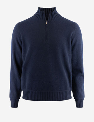 Half Zip Tröja Cashmere Navy