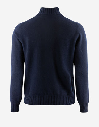 Half Zip Tröja Cashmere Navy