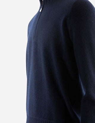 Half Zip Tröja Cashmere Navy