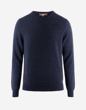 Tröja Rundhals Cashmere Marinblå