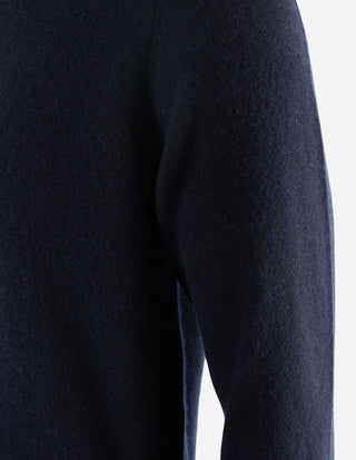 Tröja Rundhals Cashmere Marinblå