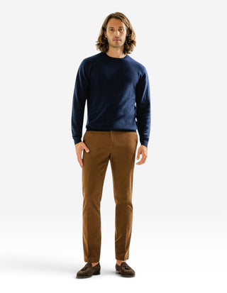 Tröja Rundhals Cashmere Marinblå