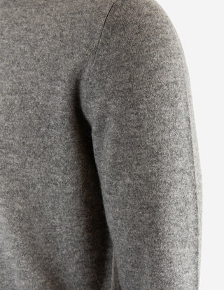 Tröja Rundhals Cashmere Grå Melerad