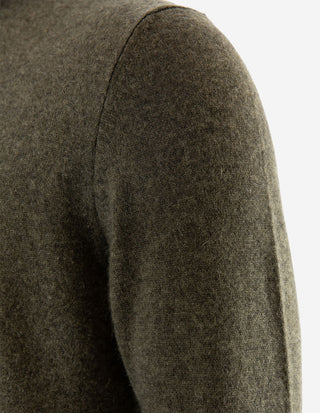 Tröja Rundhals Cashmere Grön Melerad