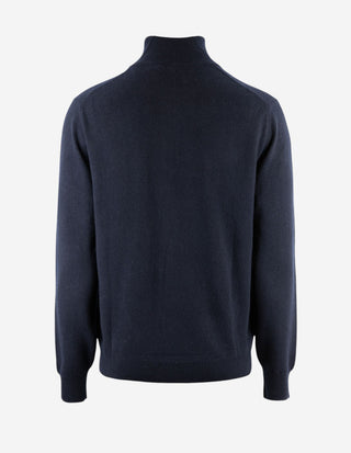Tröja Zip Cashmere Marinblå