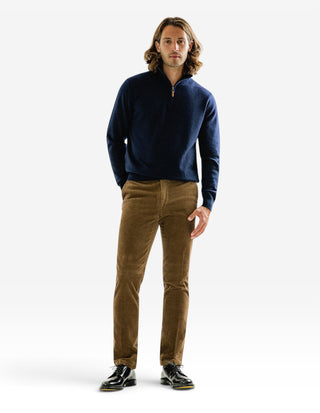 Tröja Zip Cashmere Marinblå