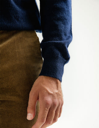 Tröja Zip Cashmere Marinblå