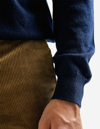 Tröja Zip Cashmere Marinblå