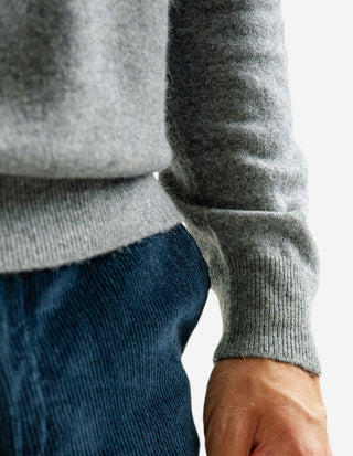 Tröja Zip Cashmere Grå Melerad