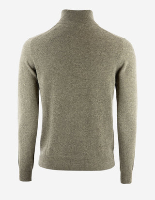 Tröja Zip Cashmere Grön Melerad