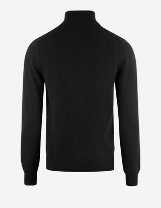 Tröja Zip Cashmere Svart