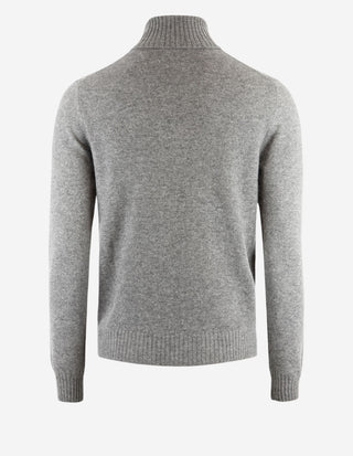 Polotröja Cashmere Melerad Grå